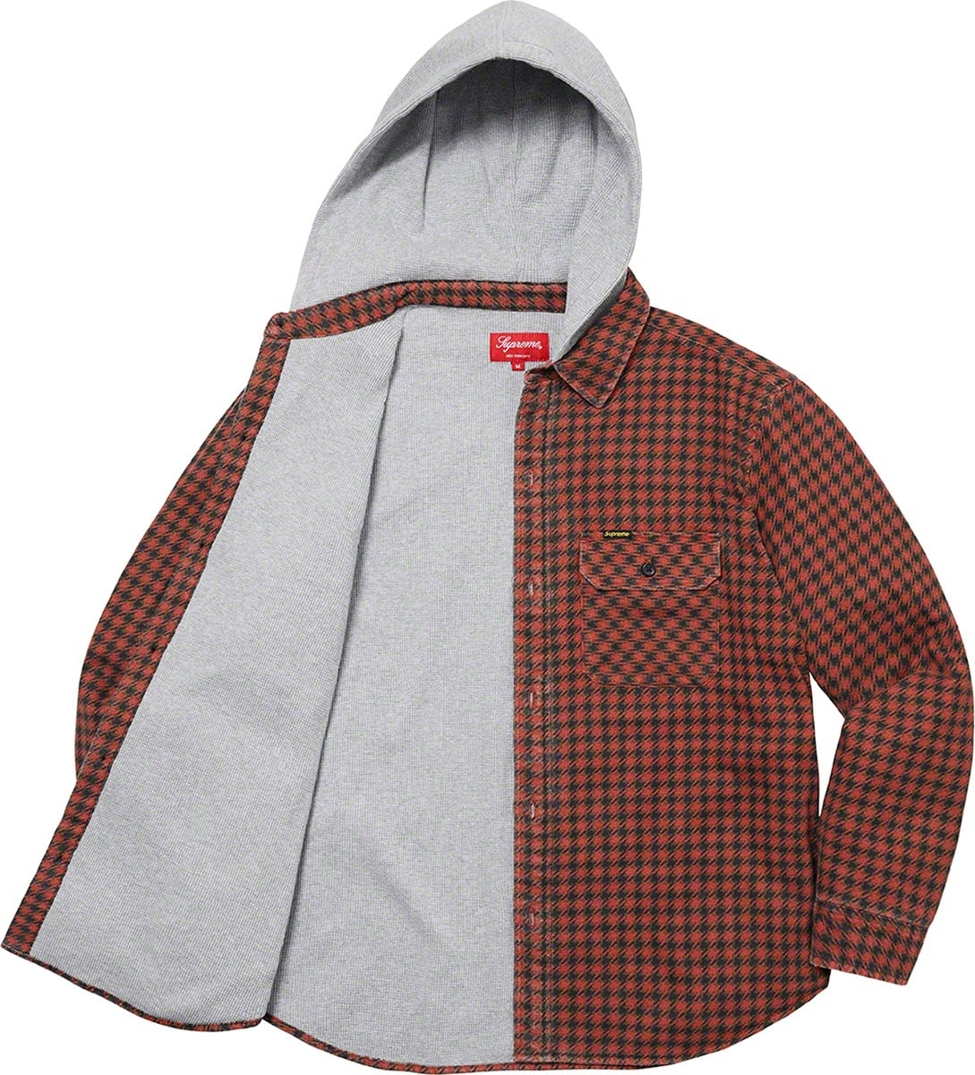 Houndstooth Flannel Hooded Shirt view 6